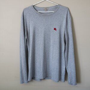 Burberry Brit Grey Long Sleeve Shirt XL Red logo